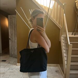 Prada Tessuto Black Tote Bag